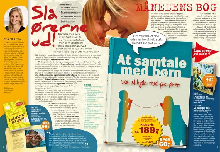 Grafisk design og layoutforslag af magasin til Pædagogisk Bogklub, for bogklubben Pædagogisk Bogklub, Gyldendals bogklubber